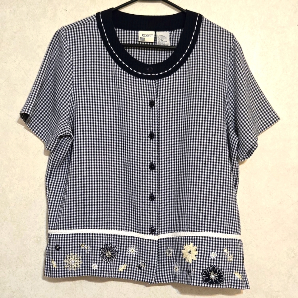 🌞SZ M KORET VINTAGE BUTTON FRONT TOP
